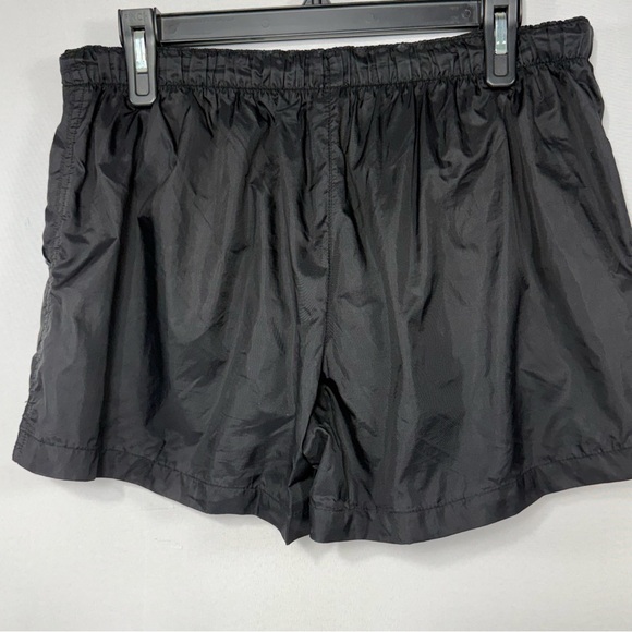 Cheetah Black Nylon Lined Running Athletic Shorts M Drawstring Vintage Activewe - Picture 3 of 8